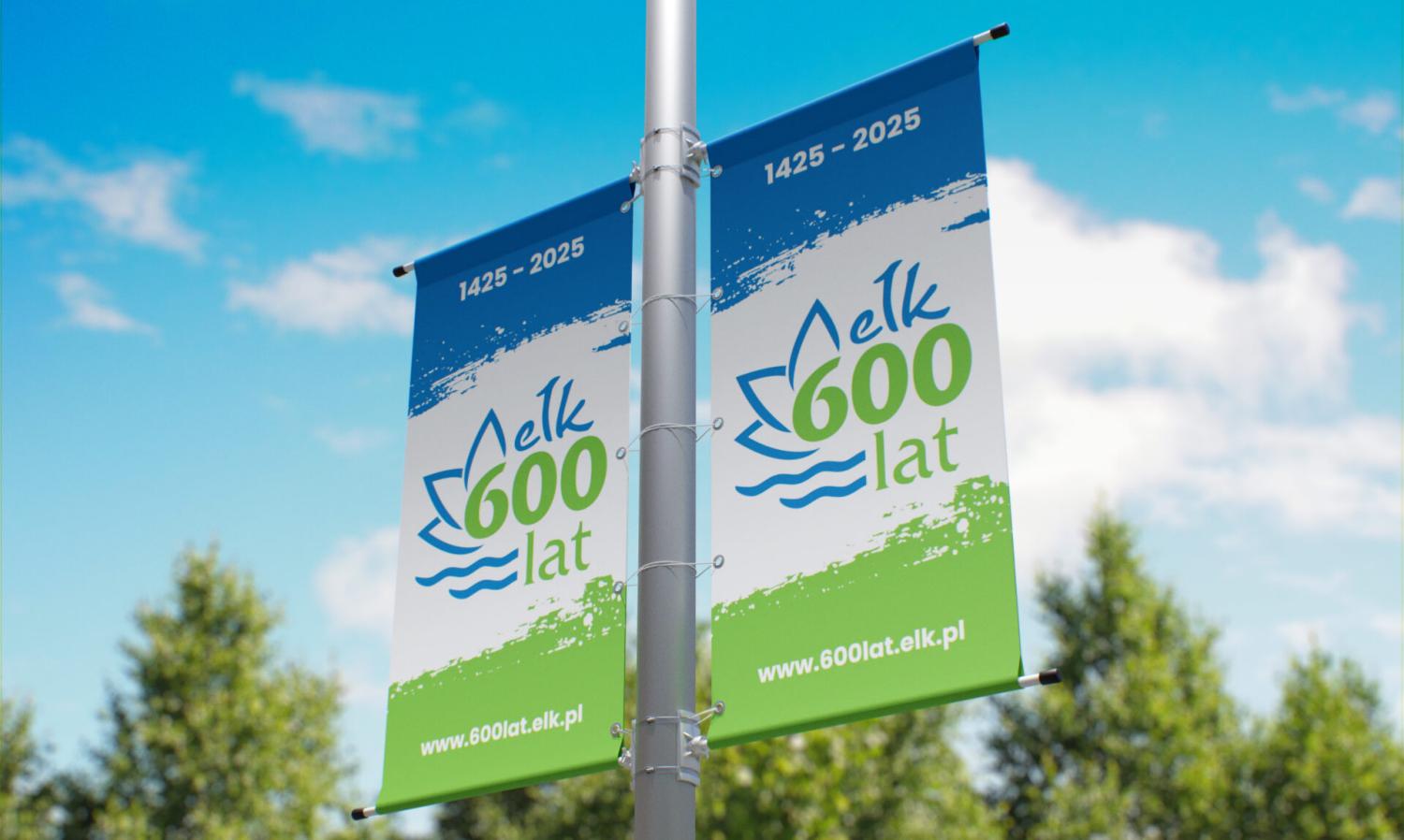 Flaga + uchwyt na obchody 600-lecia Ełku