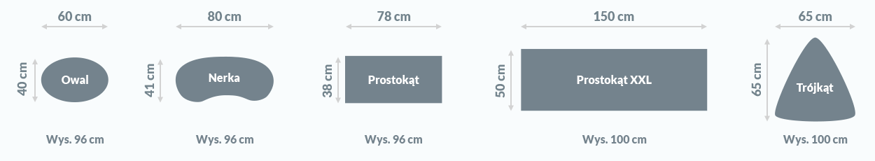 Dostępne warianty trybunek